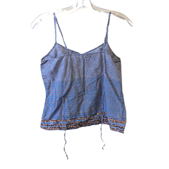 Vintage Y2K American Eagle Cami Top w Buttons & Tie Blue Polka Dot Abstract XS - Picture 6 of 6